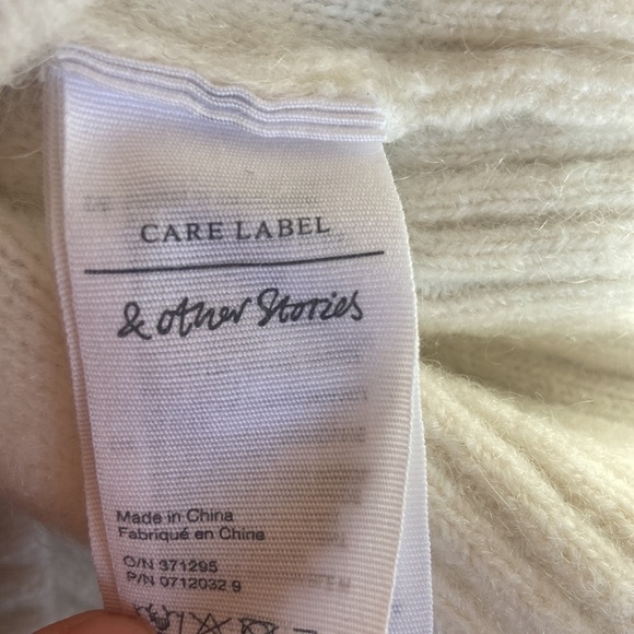 & Other Stories Bobble Sweater Popcorn Chevron Sz XS - Picture 8 of 9